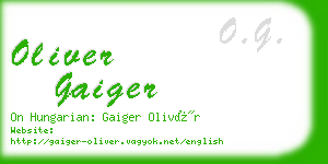 oliver gaiger business card